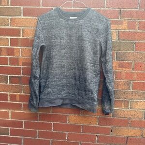 Frank & Oak Glen Plaid Knit Sweater – Gray (Size Small)